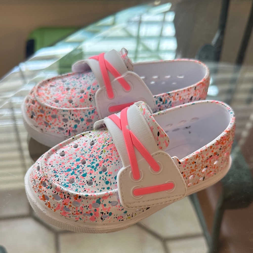 Sperry water Shoes with Pink Accents